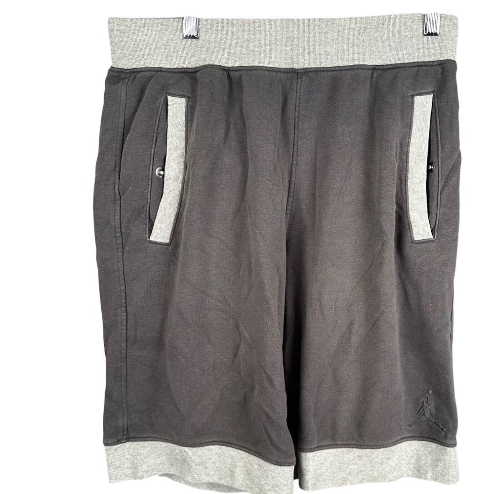 Jordan Brand Mens Fleece Sweat Shorts Gray Jumpman Athletic Basketball Size L